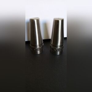 Vintage International Stainless 3.5 in. Salt and Pepper Shaker Set